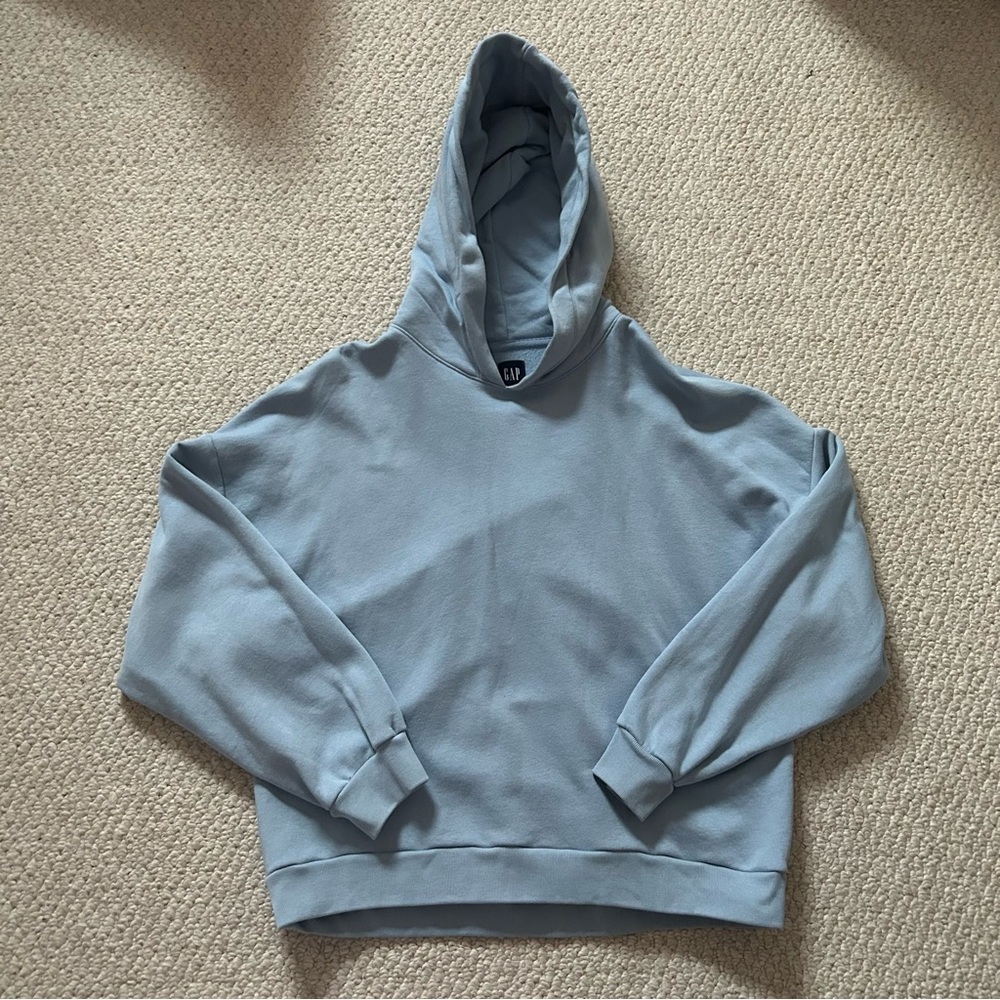 GAP Classic Hoodie Light Blue Athleisure Women’s Size Small